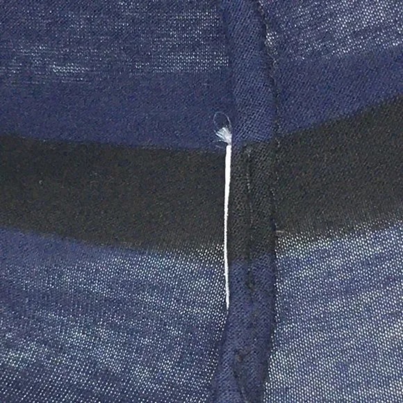 A.L.C. Cutout Dress Long Sleeve Blue Striped T Shirt Crewneck Size S - Picture 9 of 11